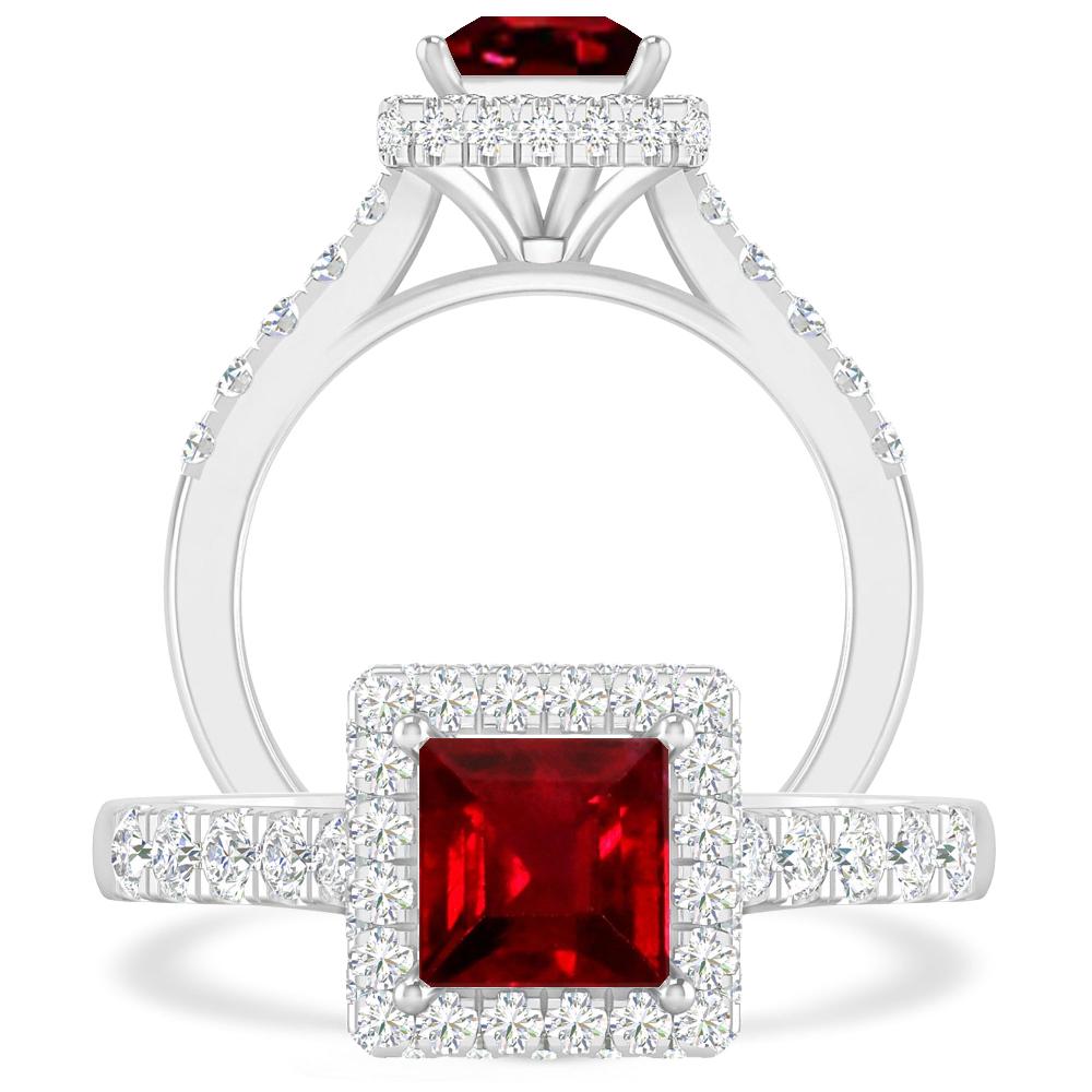 White Gold - Ruby