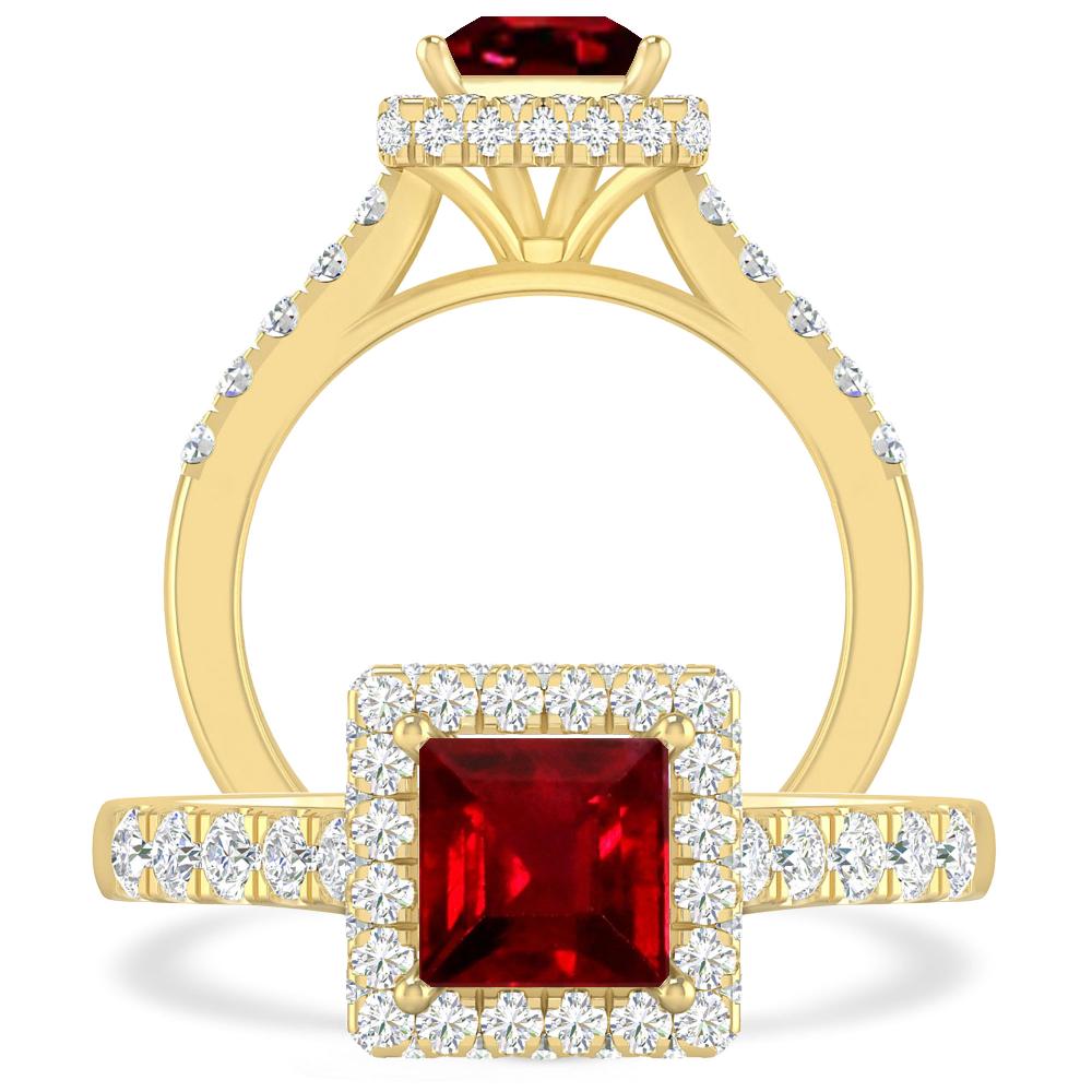 Yellow Gold - Ruby