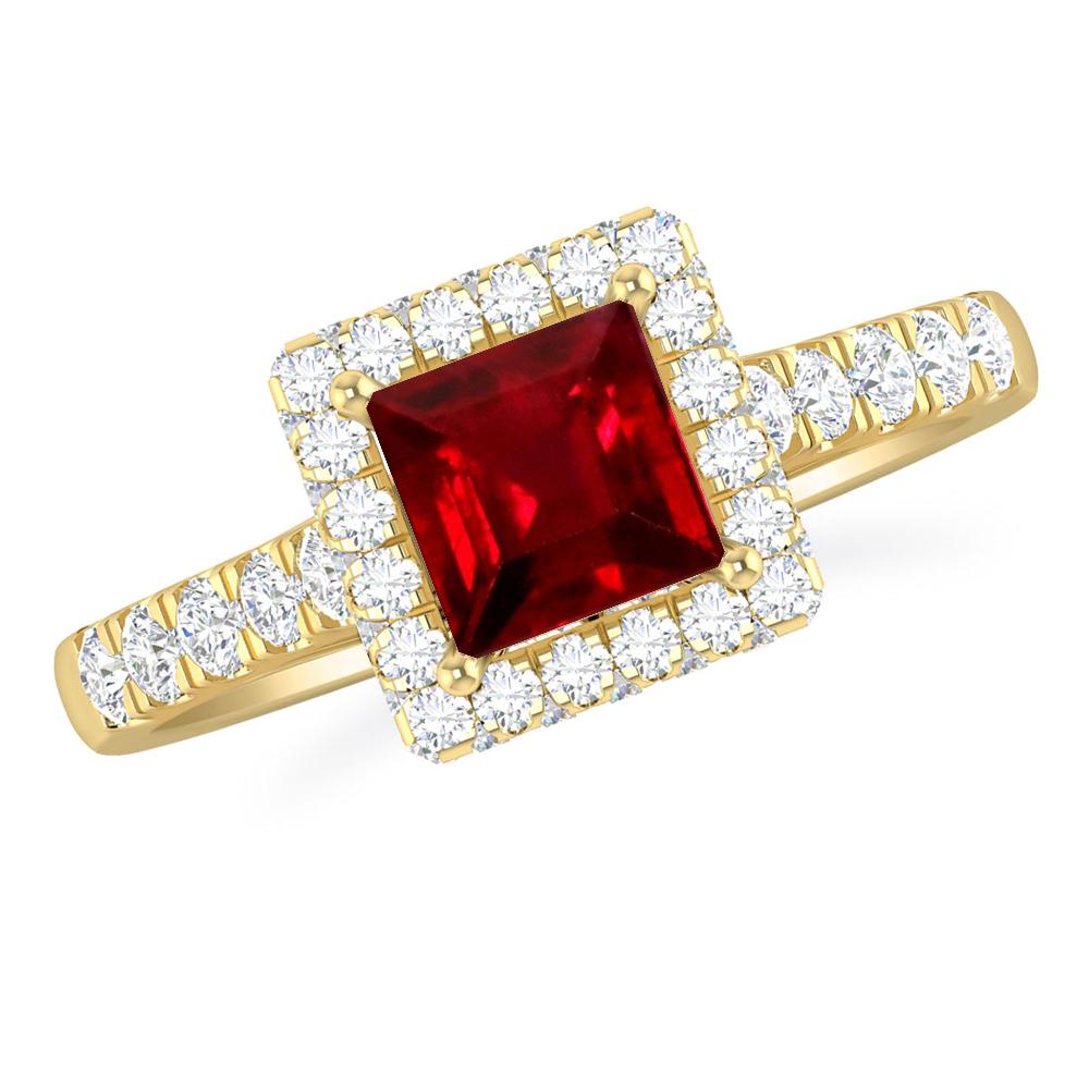 Yellow Gold - Ruby