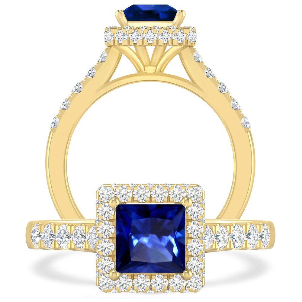 Yellow Gold - Sapphire