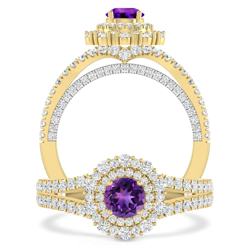 Yellow Gold - Amethyst