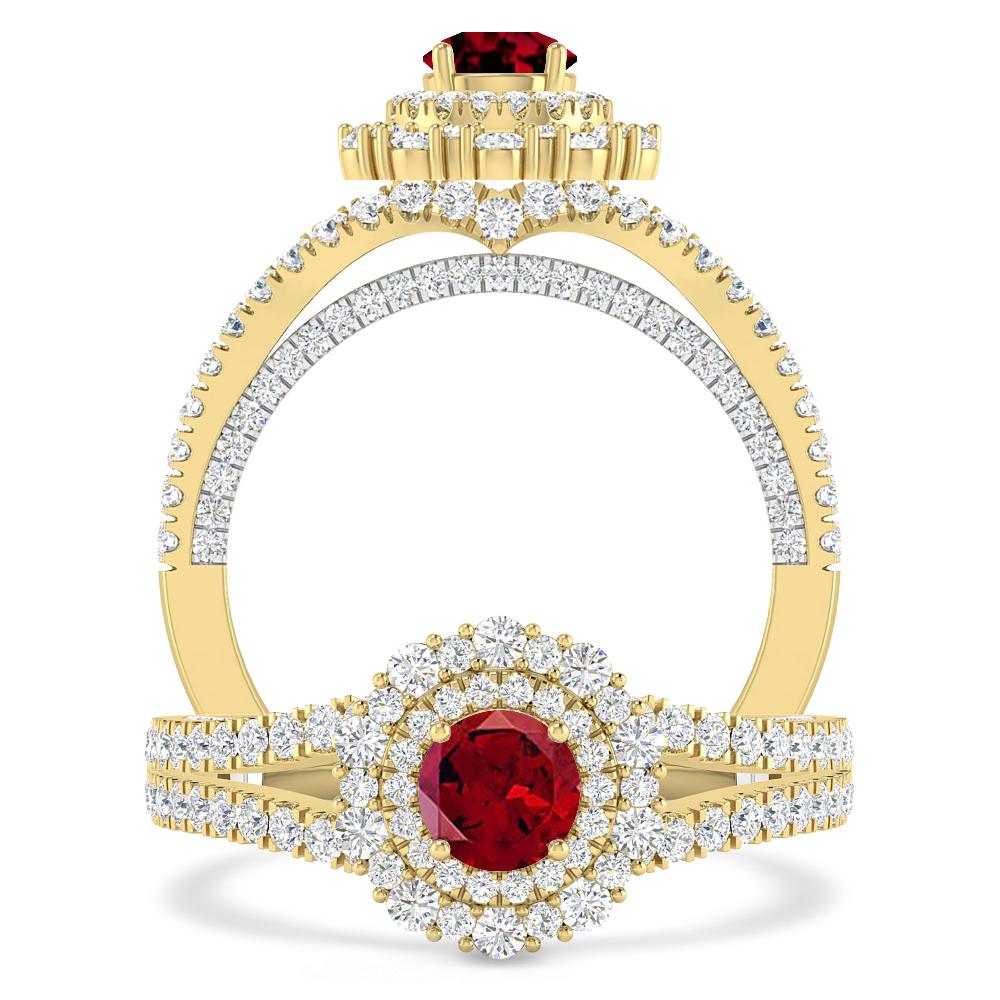 Yellow Gold - Garnet