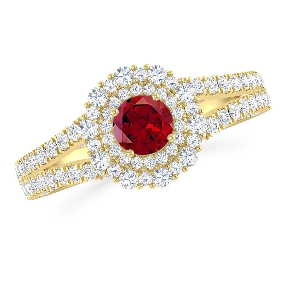 Yellow Gold - Garnet