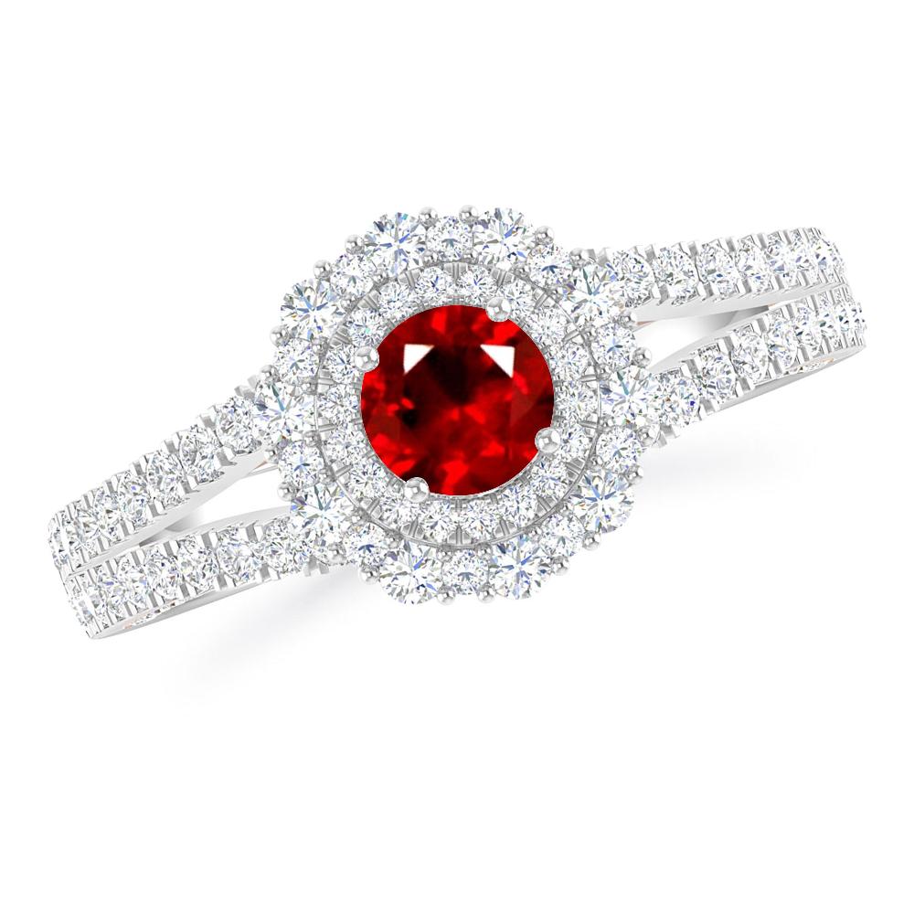 White Gold - Ruby