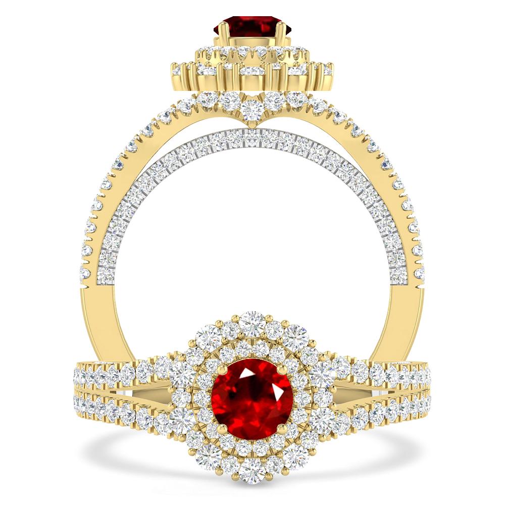 Yellow Gold - Ruby