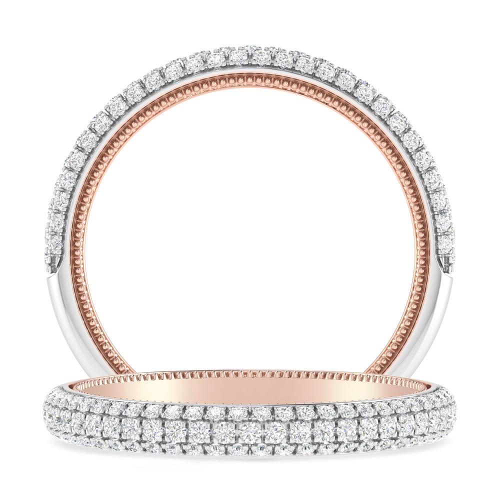 White Gold/Rose Gold - Round