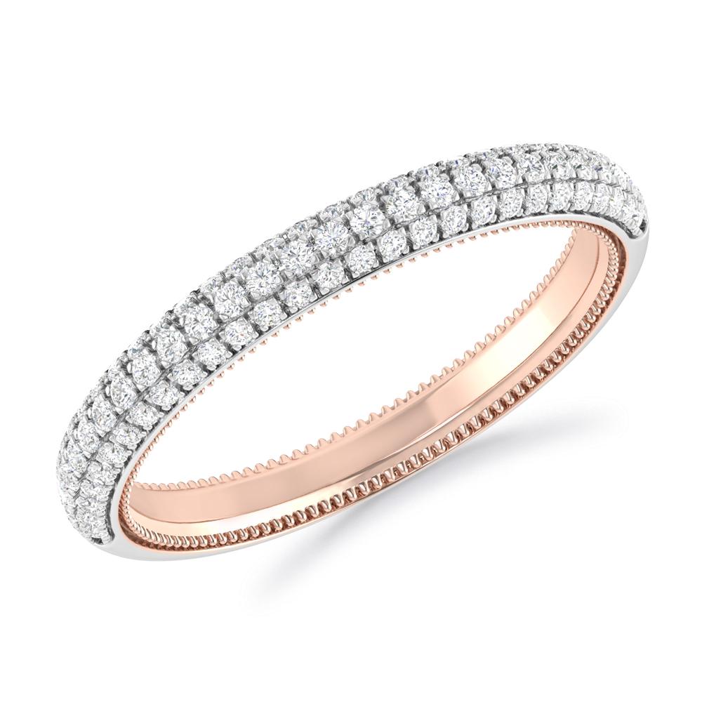 White Gold/Rose Gold - Round