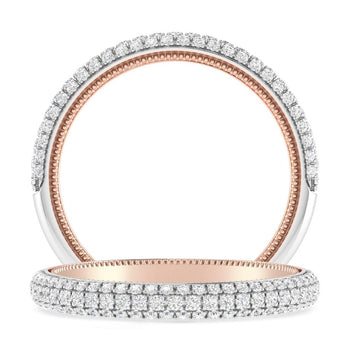 White Gold/Rose Gold - Round