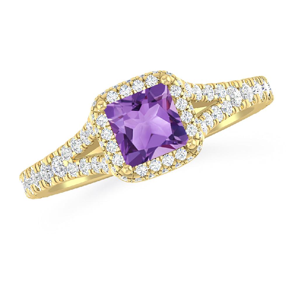 Yellow Gold - Amethyst