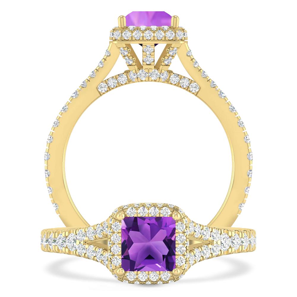 Yellow Gold - Amethyst