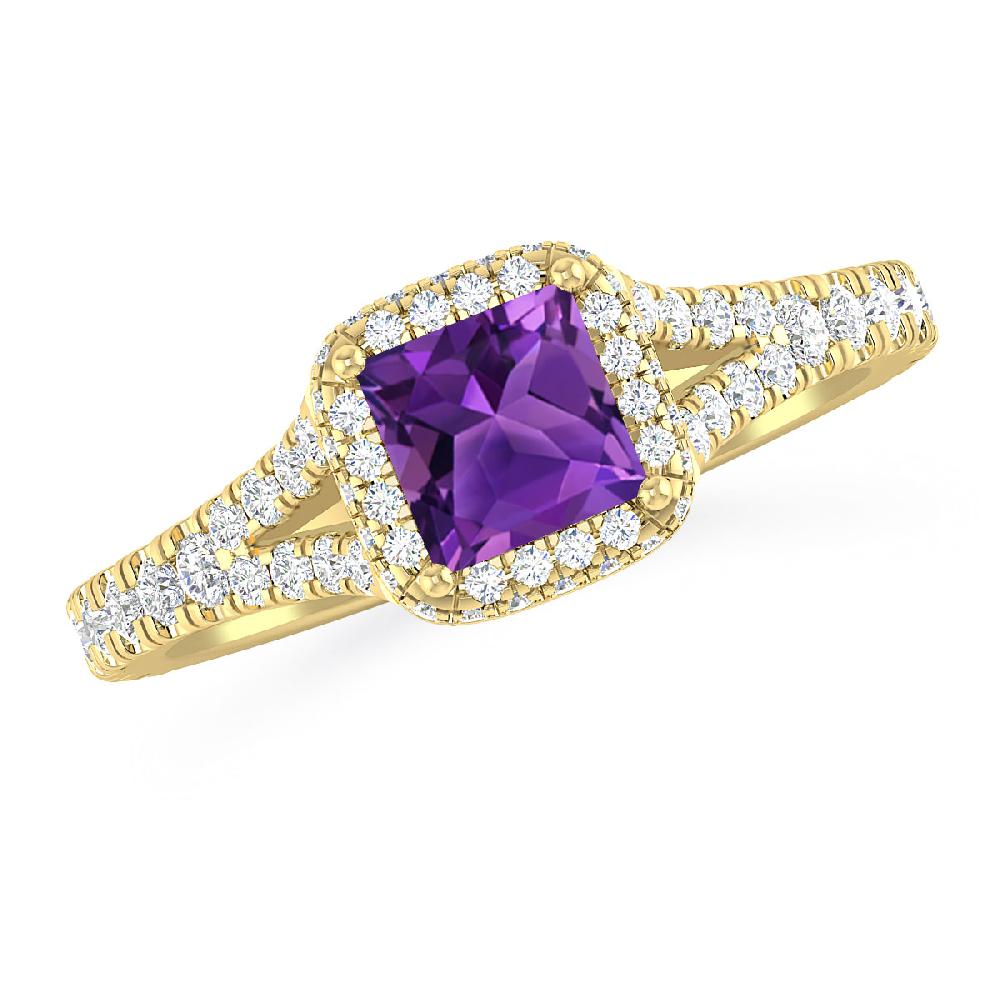 Yellow Gold - Amethyst