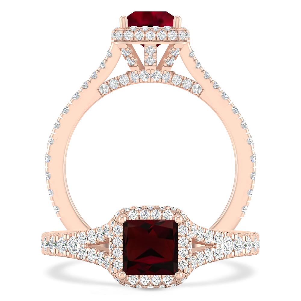 Rose Gold - Garnet