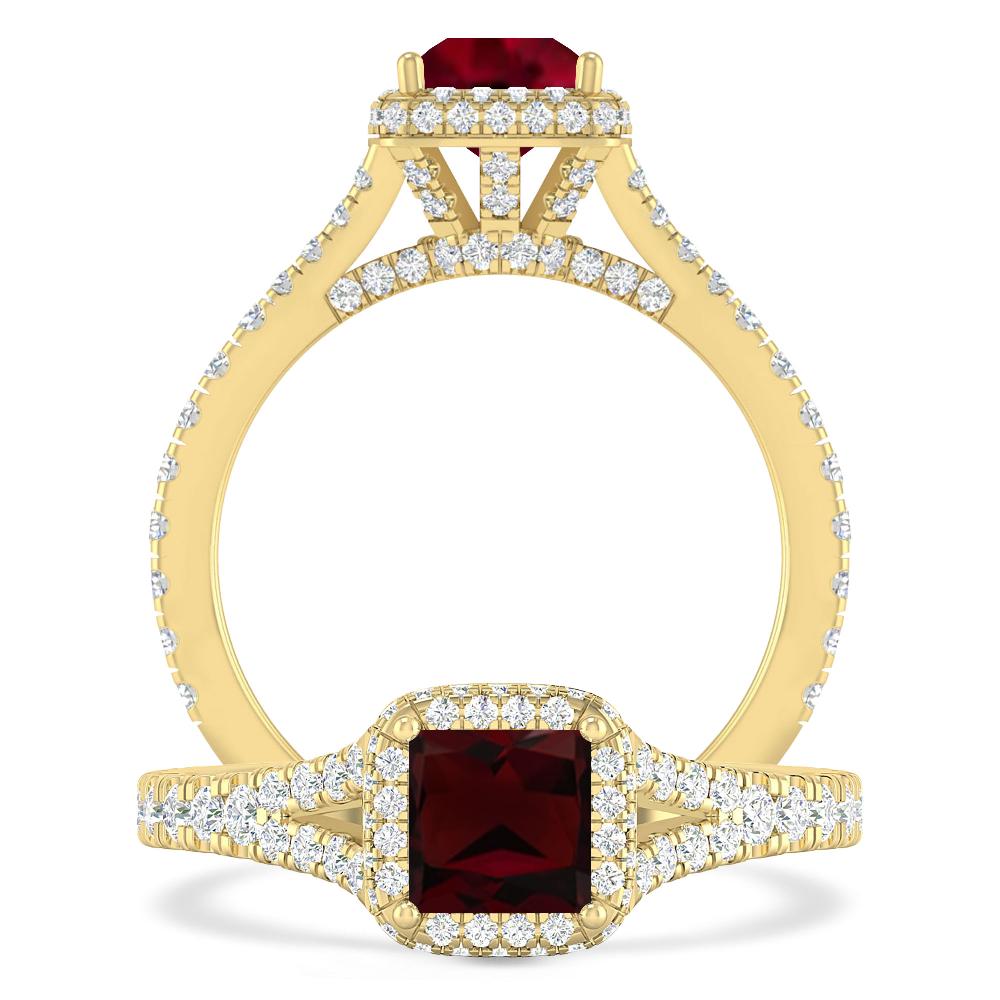 Yellow Gold - Garnet