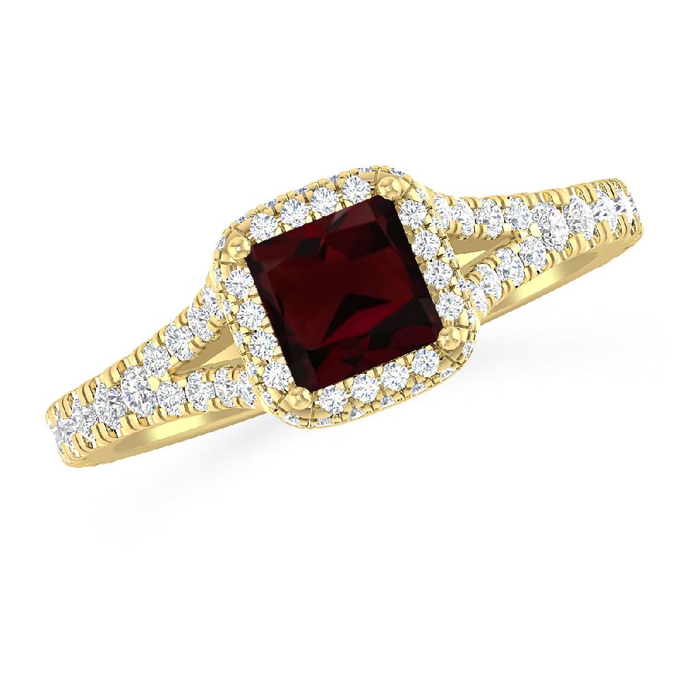 Yellow Gold - Garnet