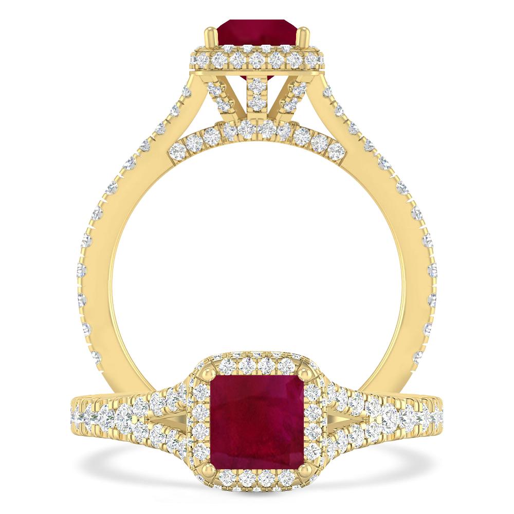 Yellow Gold - Ruby