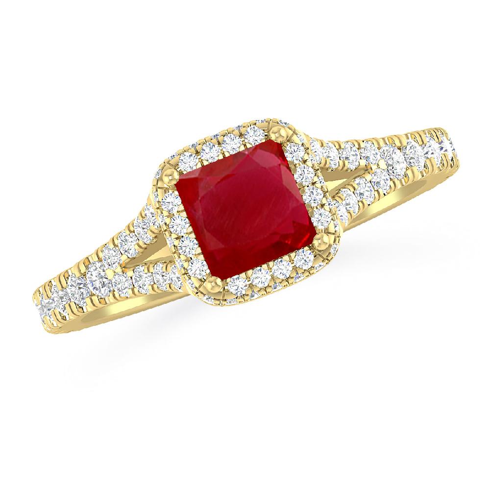 Yellow Gold - Ruby