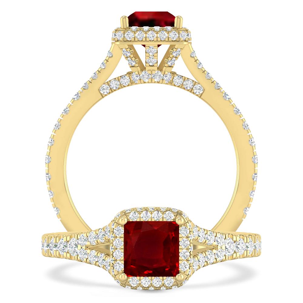 Yellow Gold - Ruby