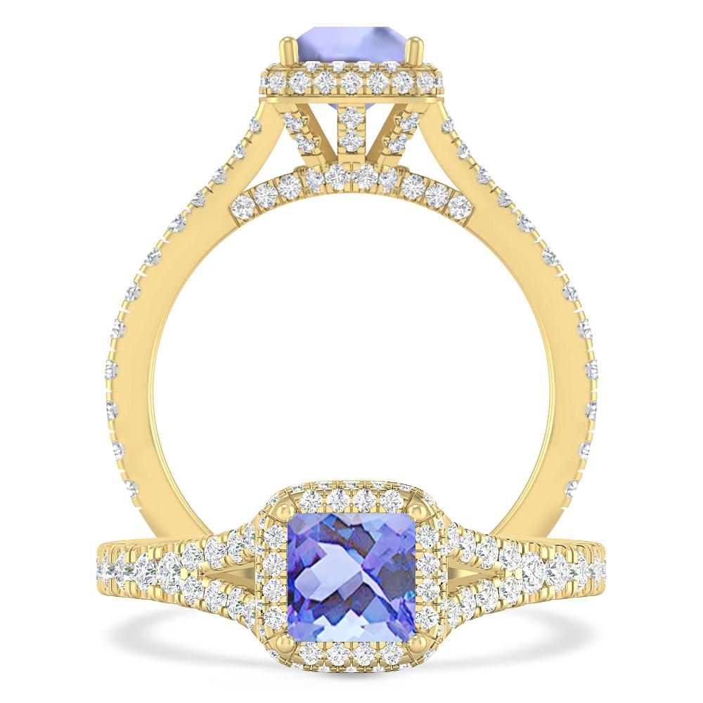 Yellow Gold - Tanzanite