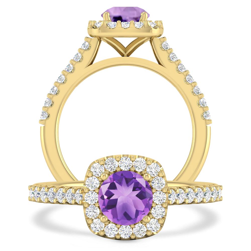 Yellow Gold - Amethyst