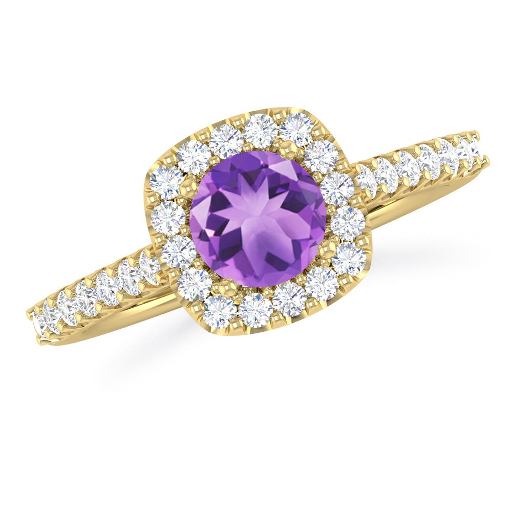 Yellow Gold - Amethyst