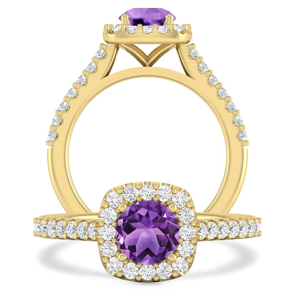 Yellow Gold - Amethyst