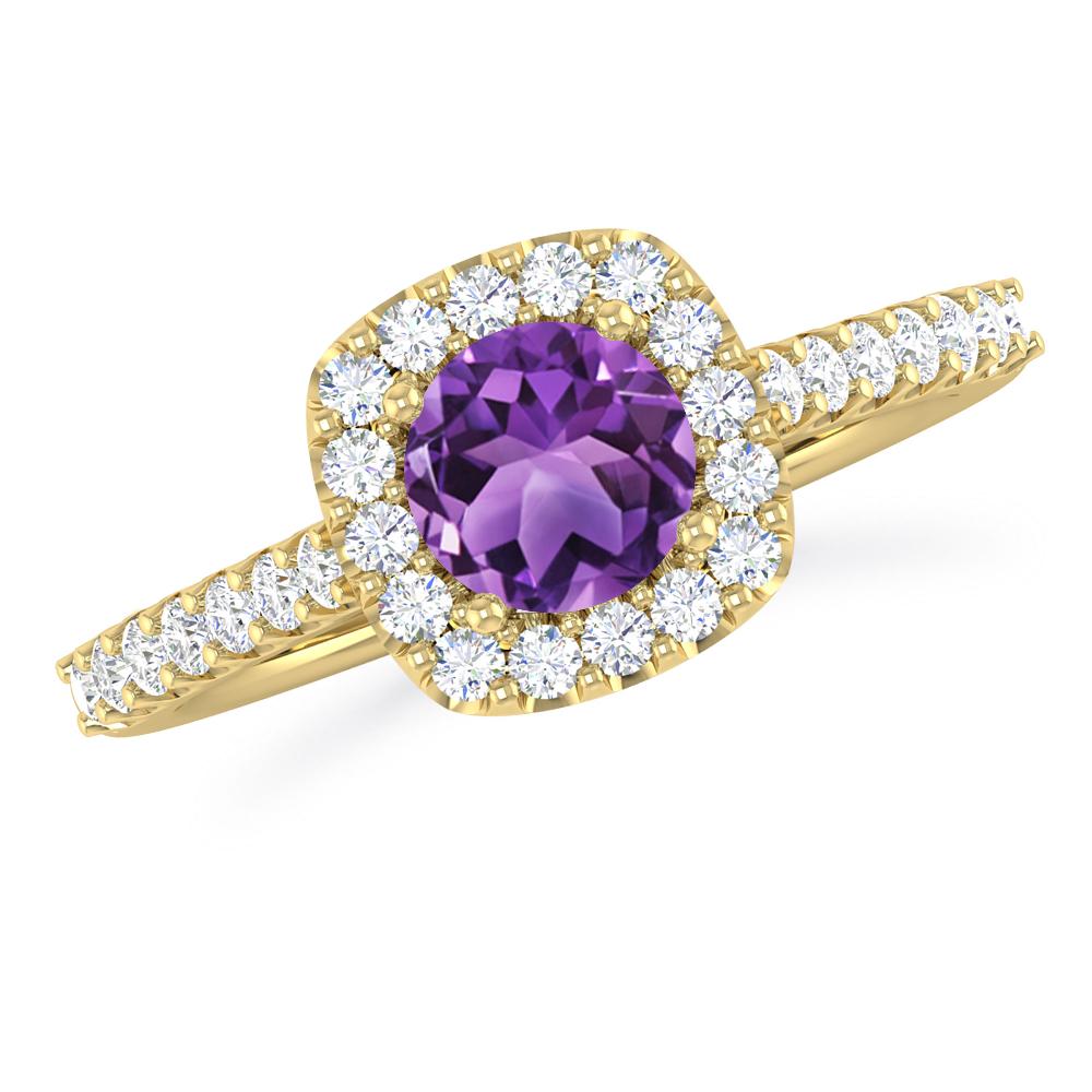 Yellow Gold - Amethyst