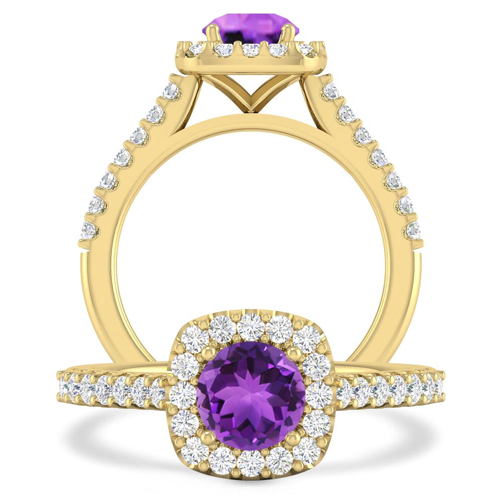 Yellow Gold - Amethyst