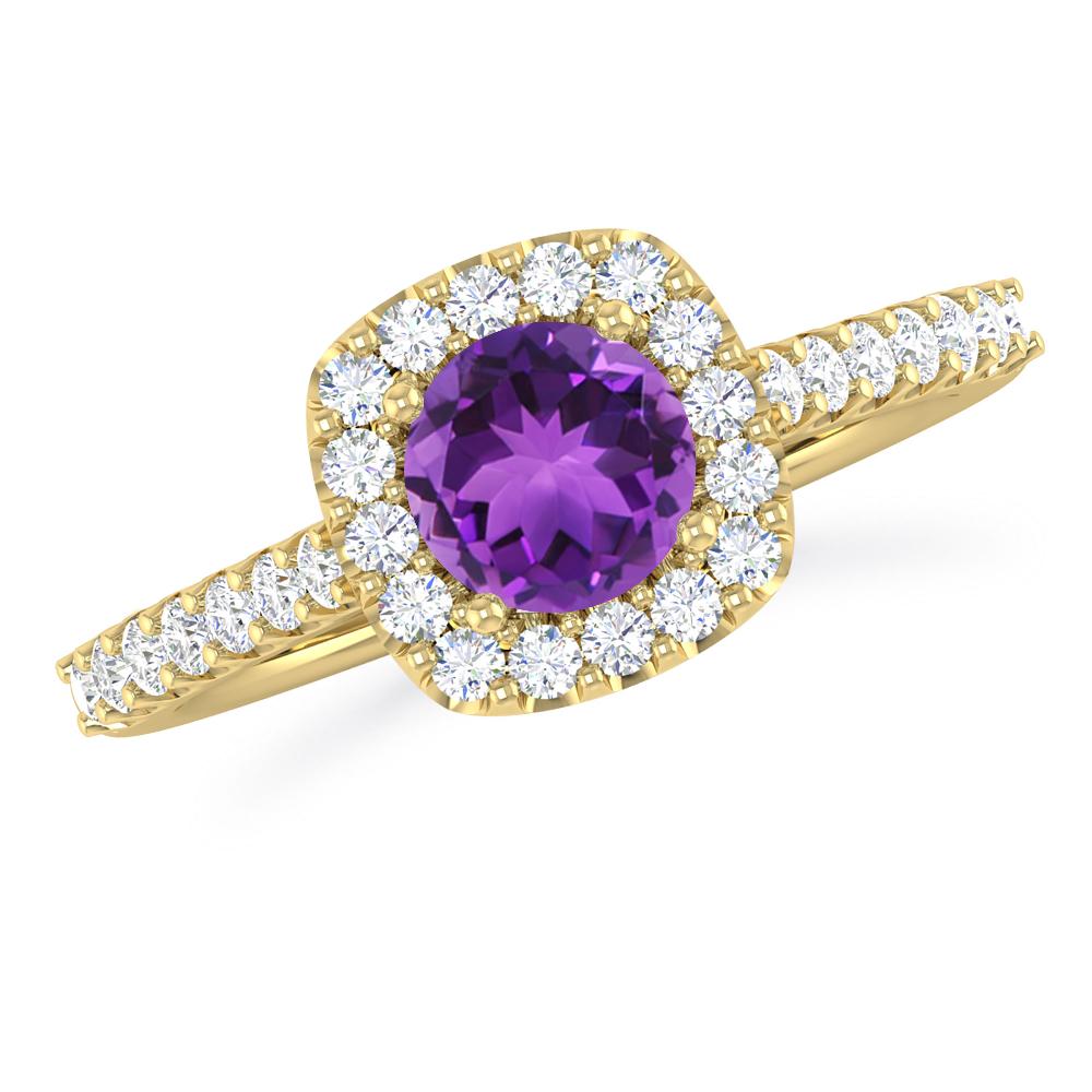 Yellow Gold - Amethyst