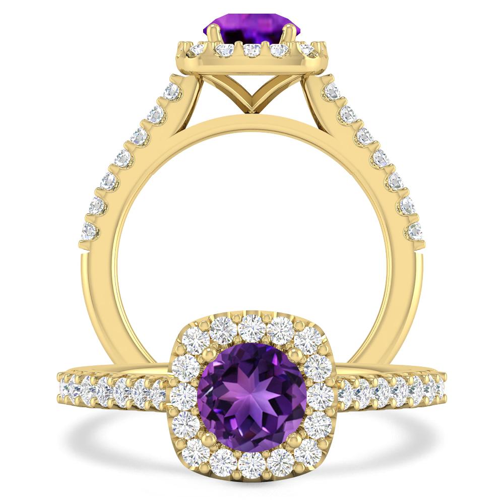 Yellow Gold - Amethyst