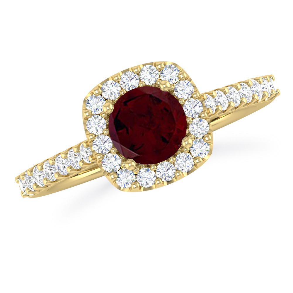 Yellow Gold - Garnet