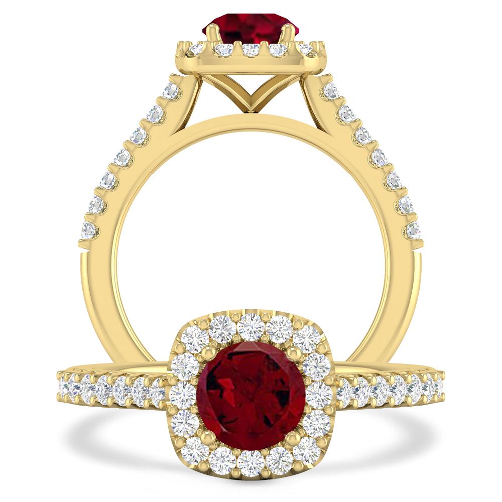 Yellow Gold - Garnet