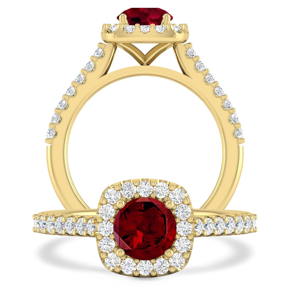 Yellow Gold - Garnet