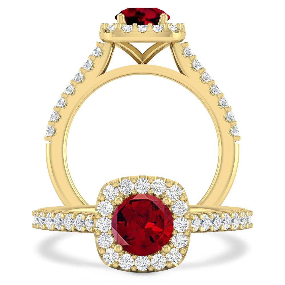 Yellow Gold - Garnet