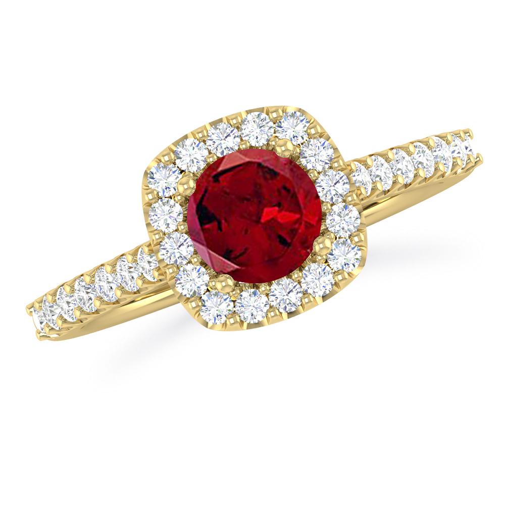 Yellow Gold - Garnet