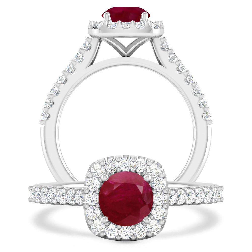 White Gold - Ruby