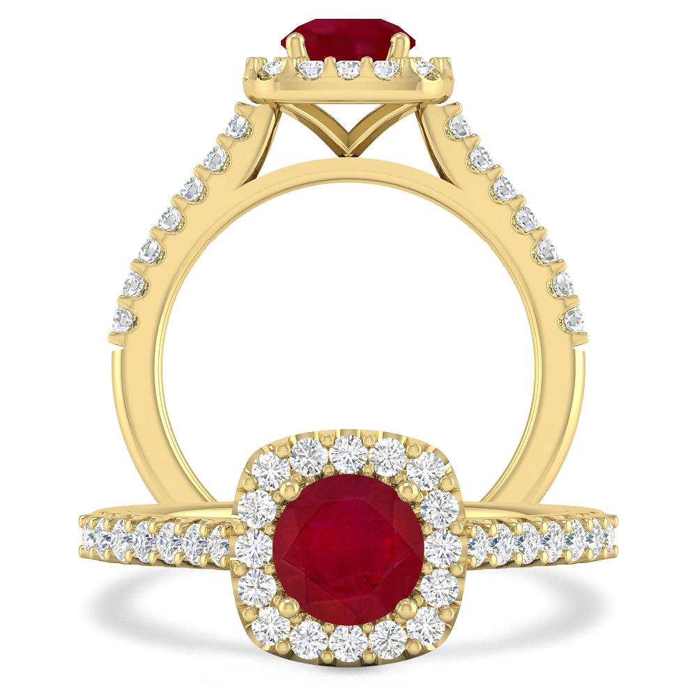 Yellow Gold - Ruby