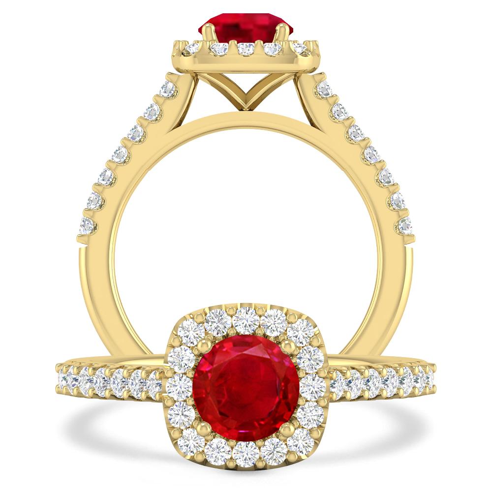 Yellow Gold - Ruby