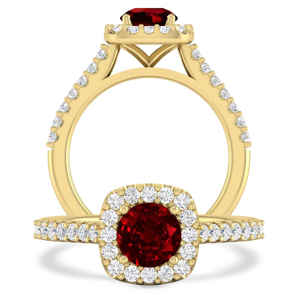 Yellow Gold - Ruby