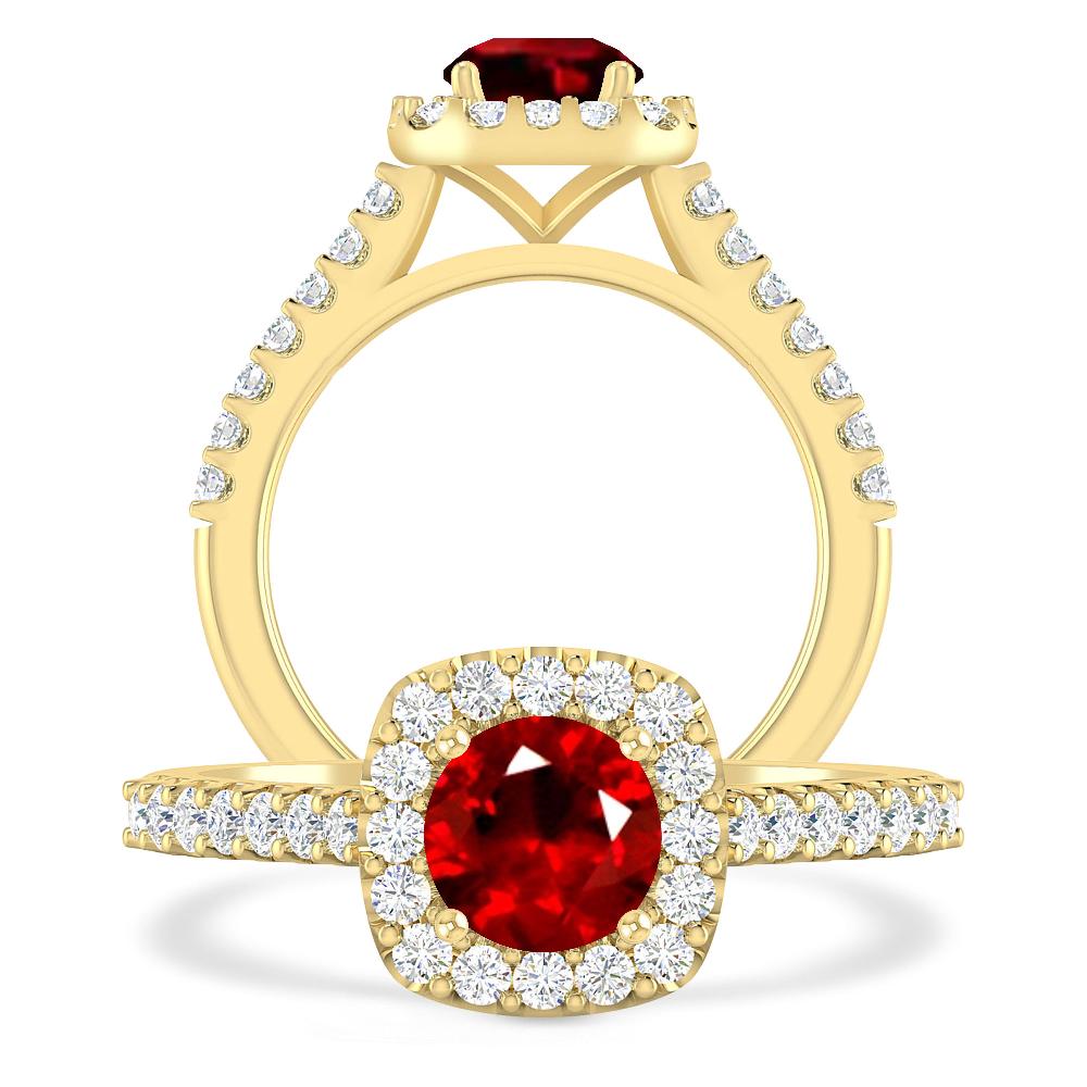 Yellow Gold - Ruby