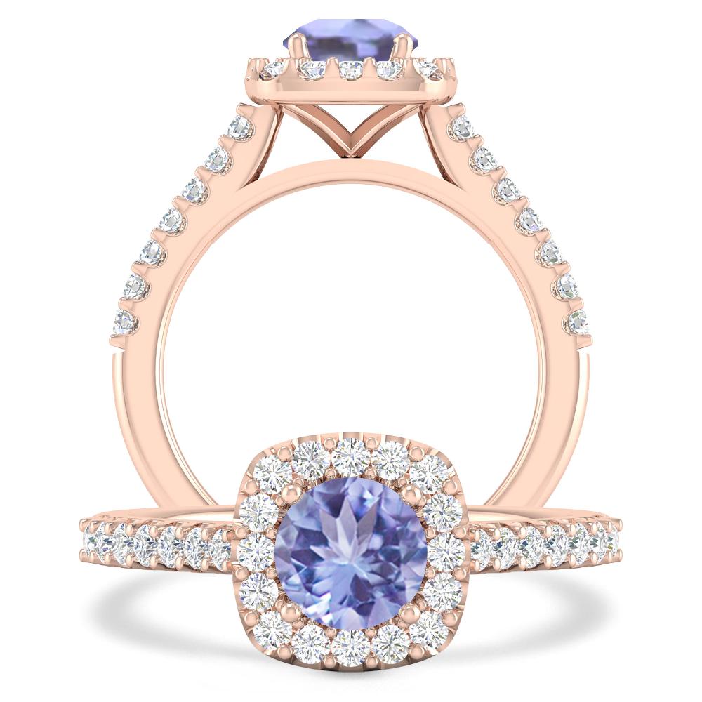 Rose Gold - Tanzanite