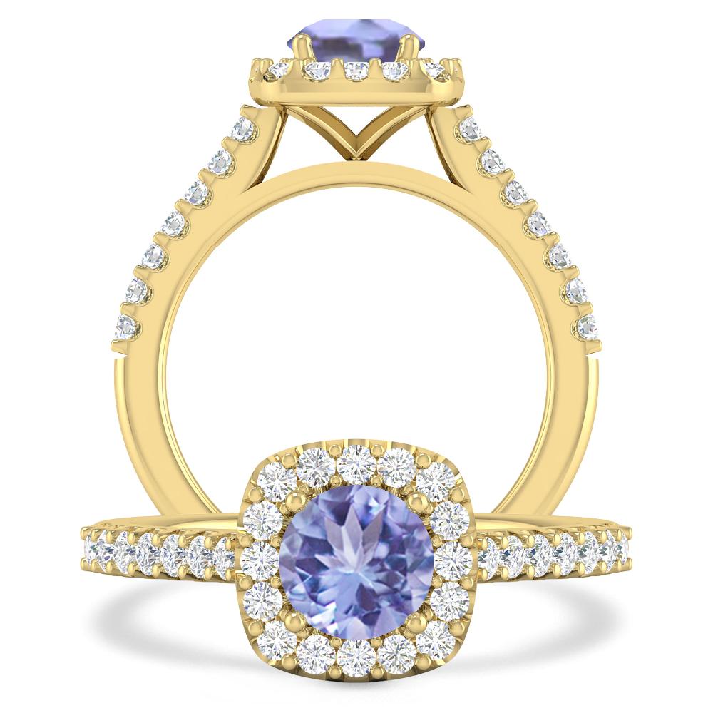 Yellow Gold - Tanzanite