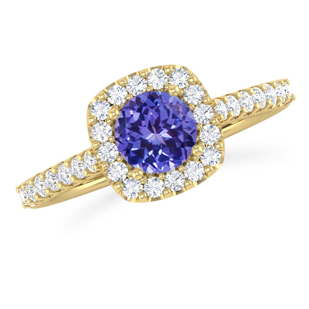 Yellow Gold - Tanzanite