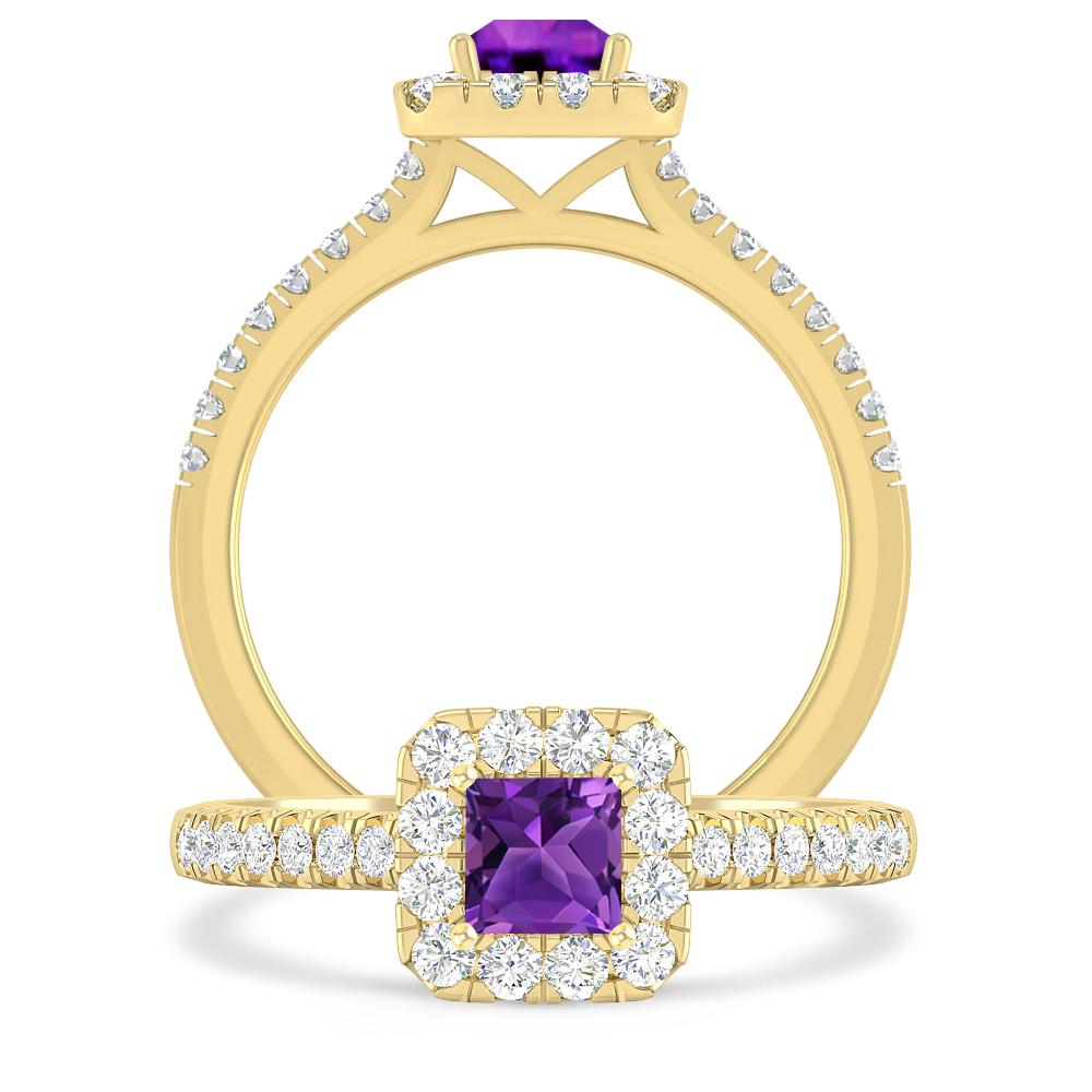 Yellow Gold - Amethyst