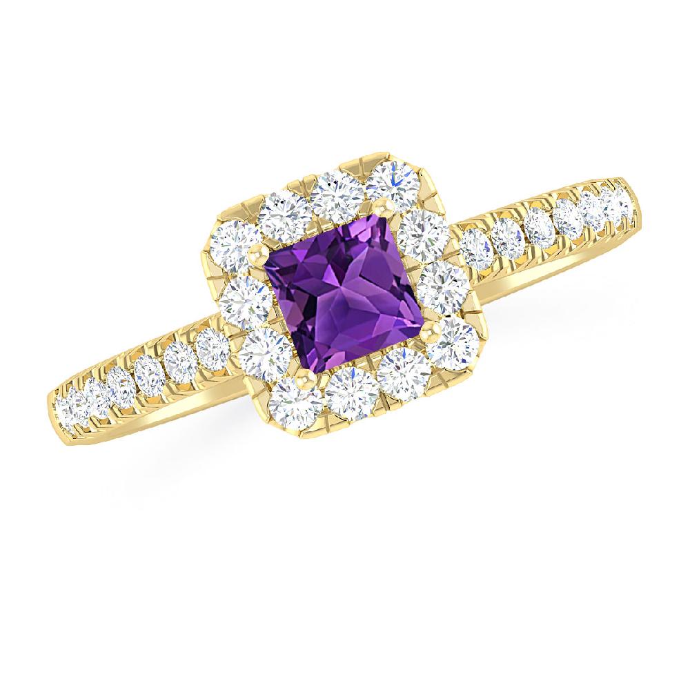 Yellow Gold - Amethyst