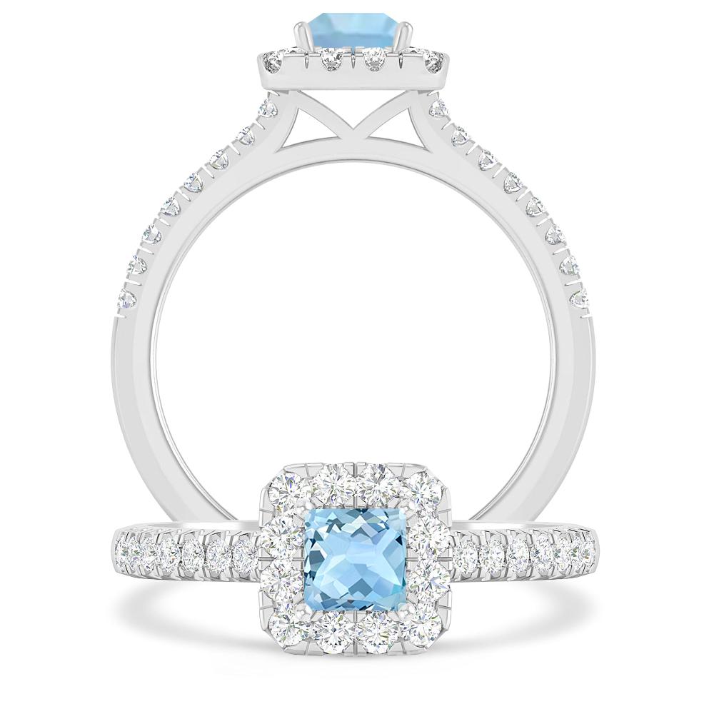 White Gold - Aquamarine