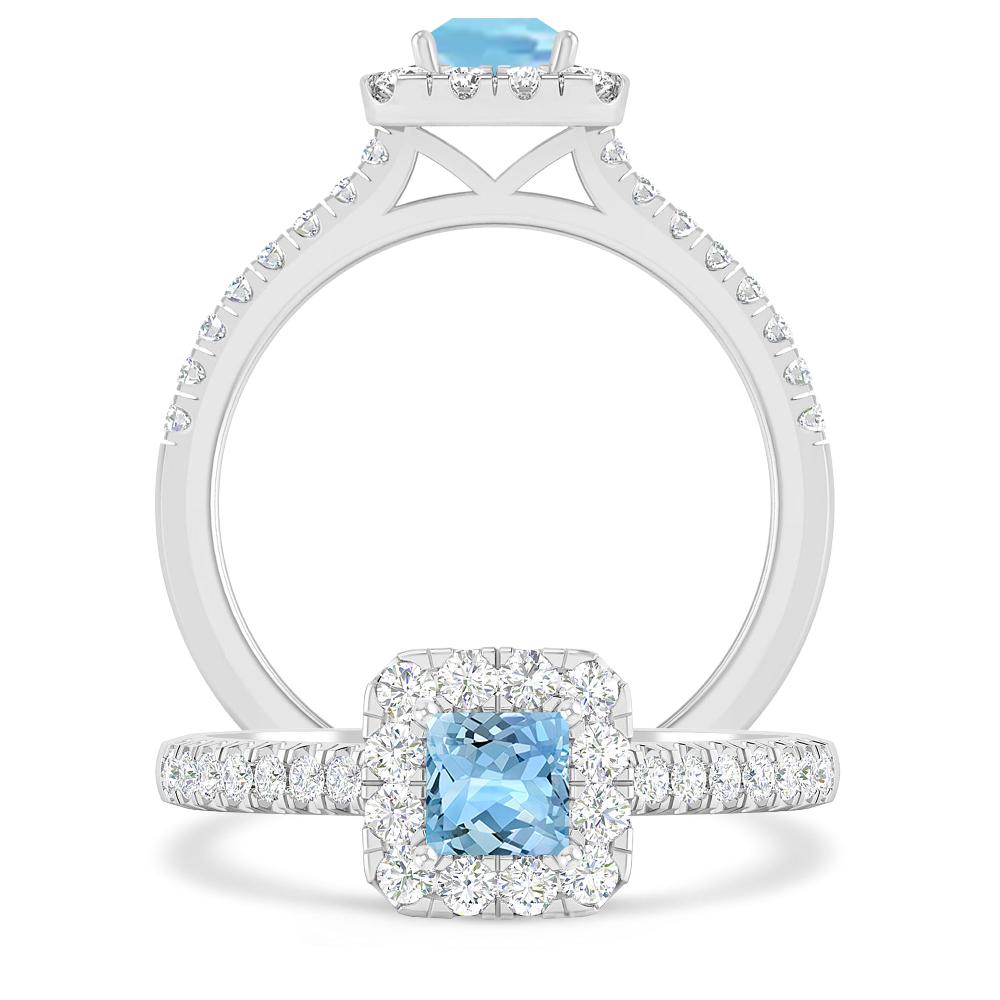 White Gold - Aquamarine