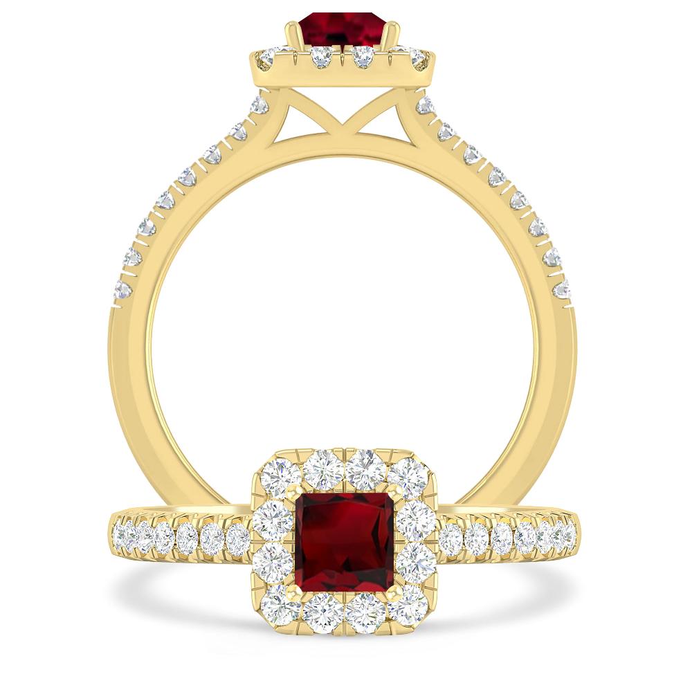 Yellow Gold - Garnet