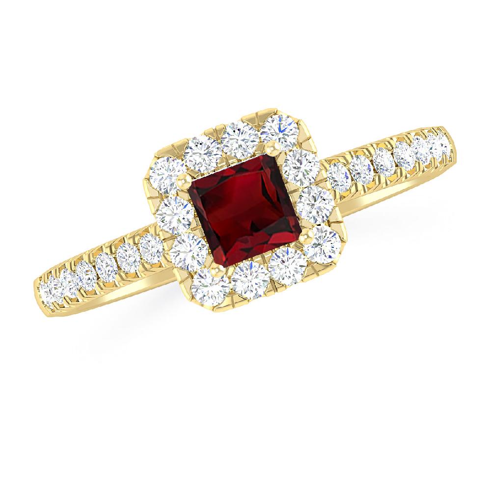 Yellow Gold - Garnet