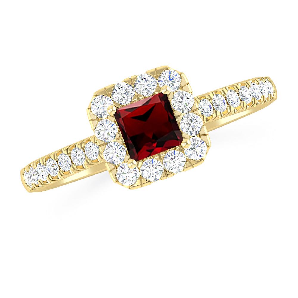 Yellow Gold - Garnet