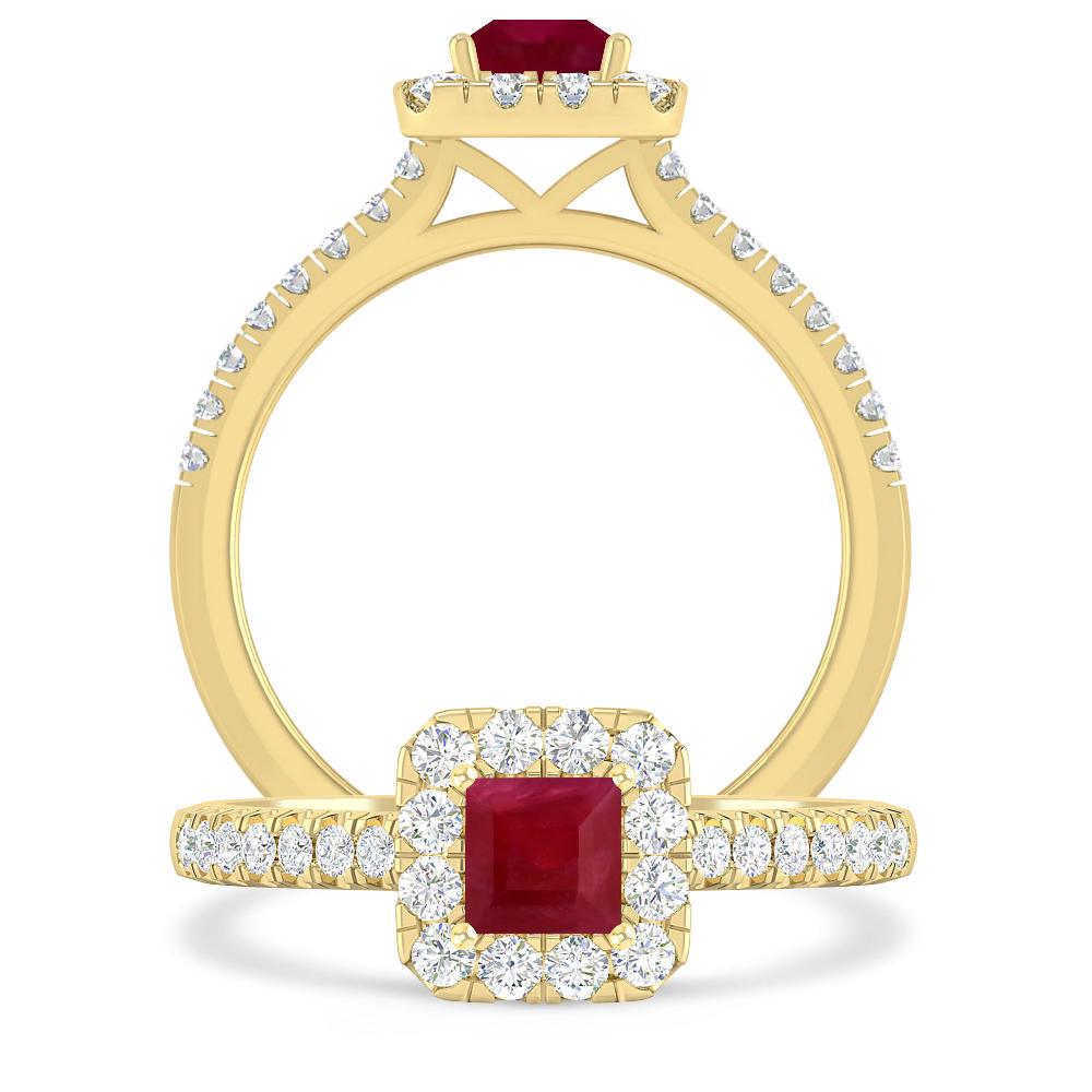 Yellow Gold - Ruby